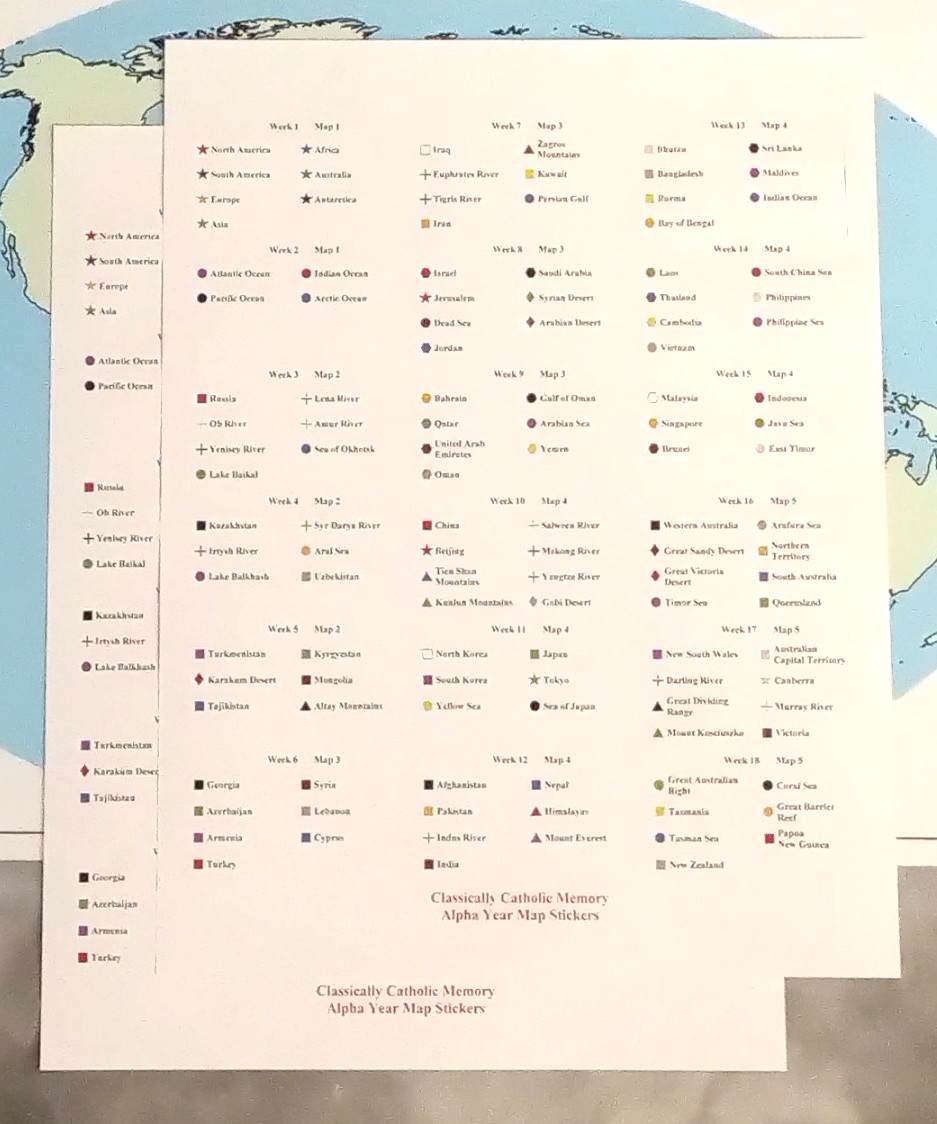 Memory Work Schola Rosa C1 CCM Alpha Map Stickers