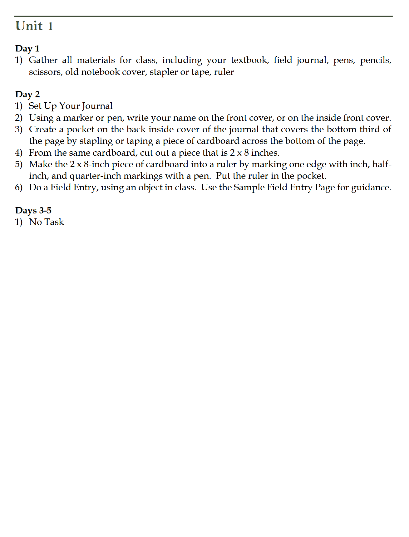 Introduction to Life Science Field Journal Introduction to Life Science Field Journal