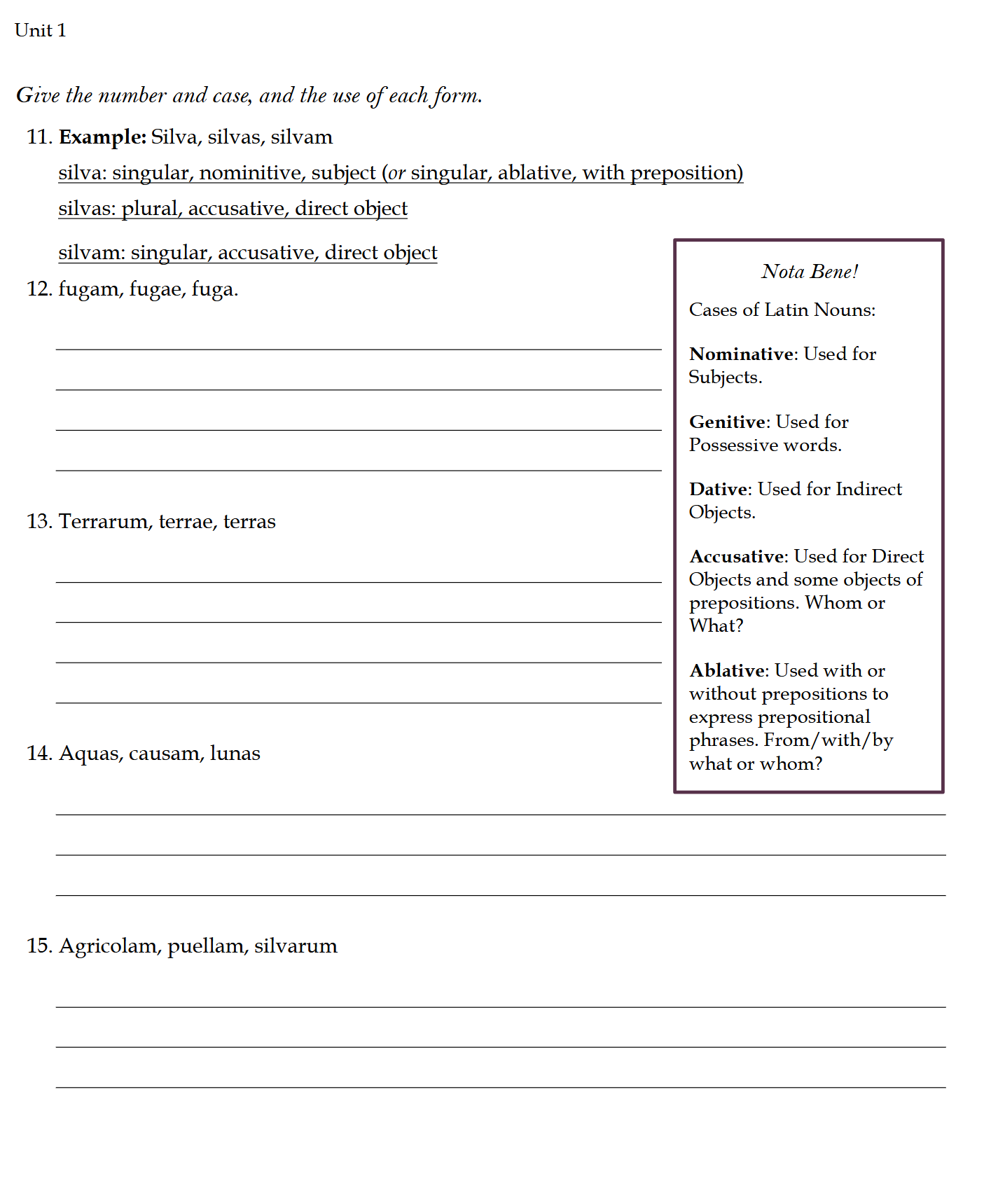 Legamus Latinam I: Latin One Workbook Legamus Latinam I: Latin One Workbook