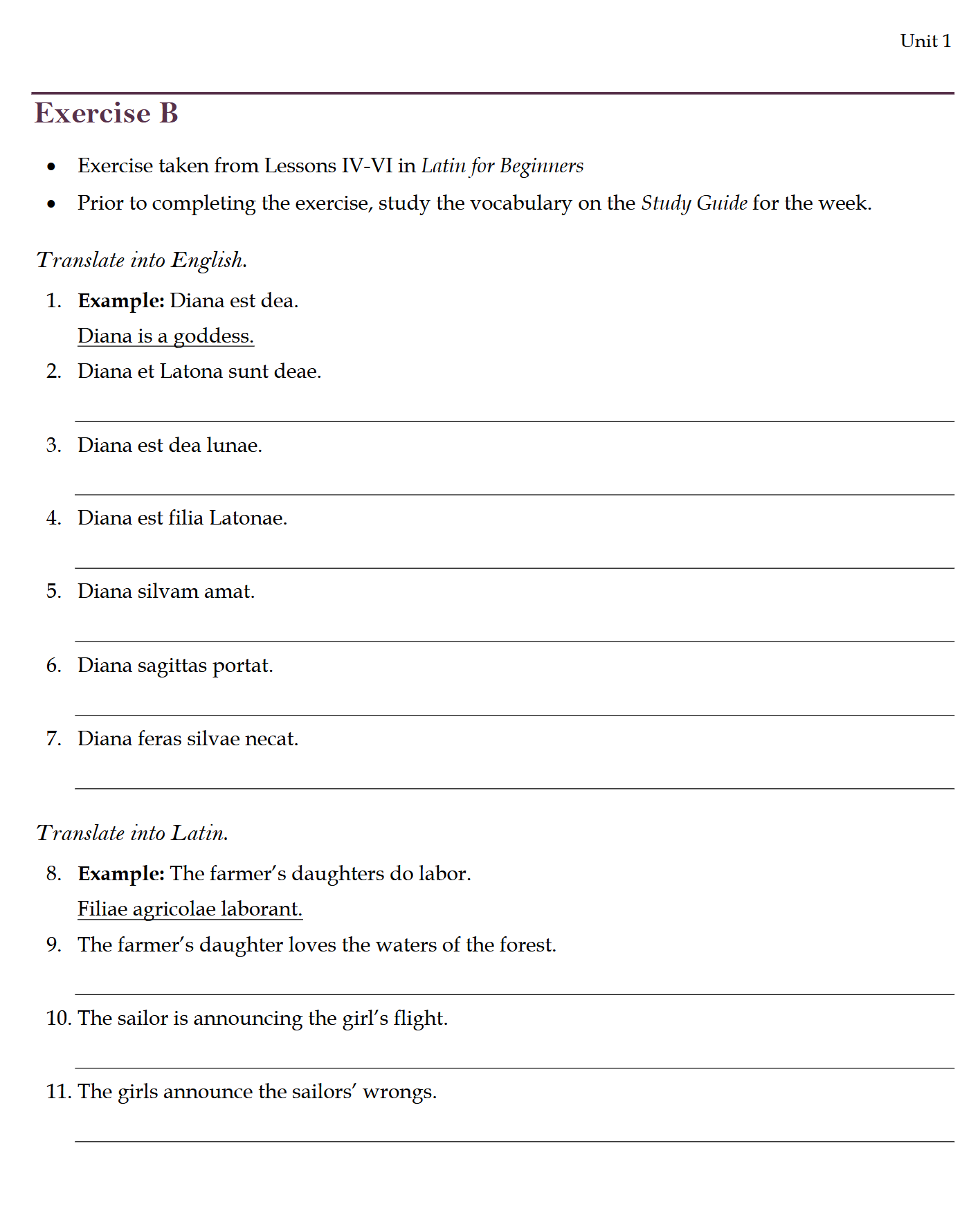 Legamus Latinam I: Latin One Workbook Legamus Latinam I: Latin One Workbook