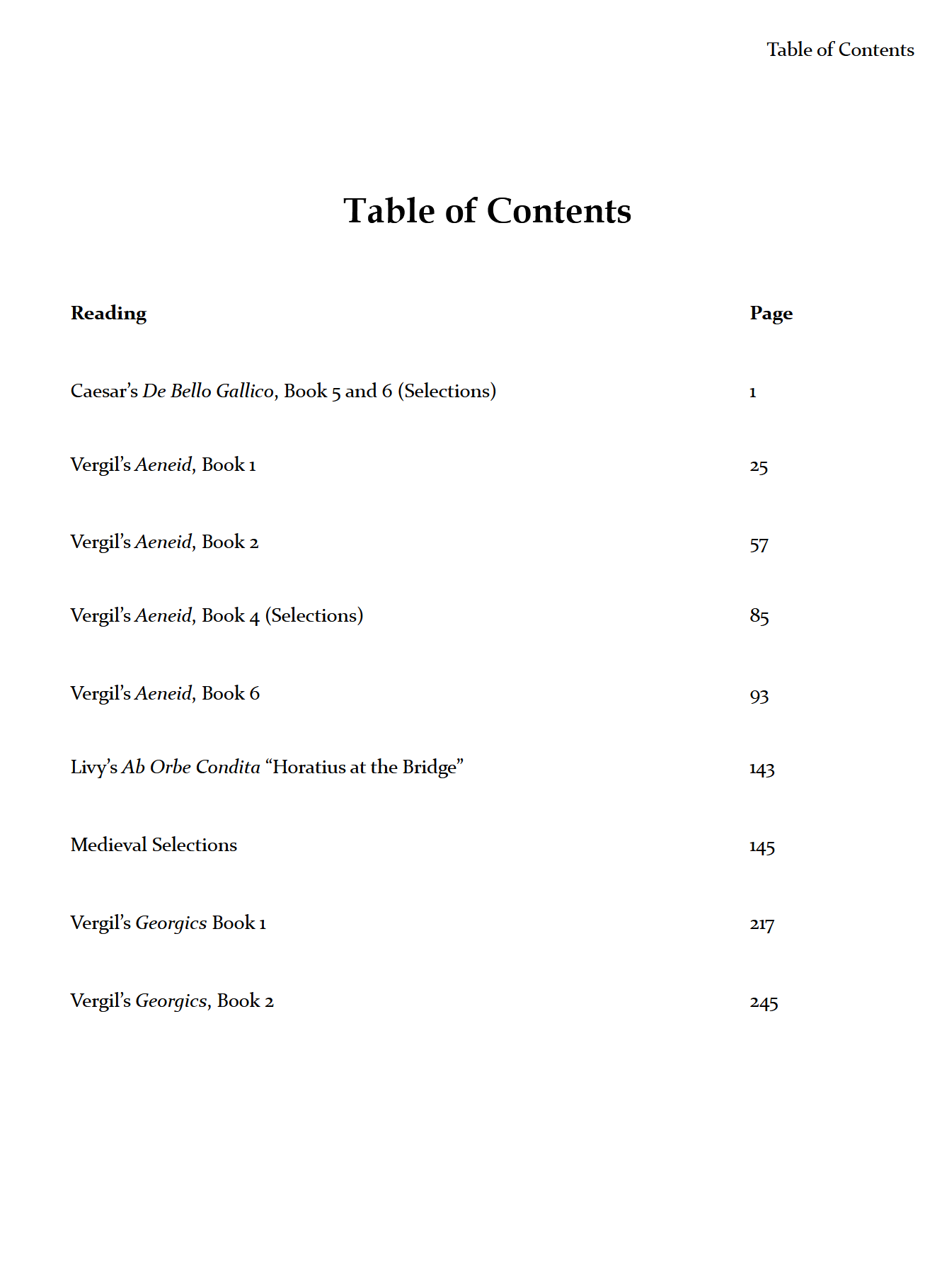 Latin 4/5: Advanced Reading: Legamus Latinam Latin 4/5: Advanced Reading: Legamus Latinam