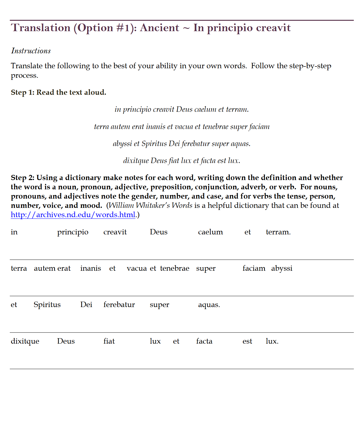 Legamus Latinam II: Latin Two Workbook