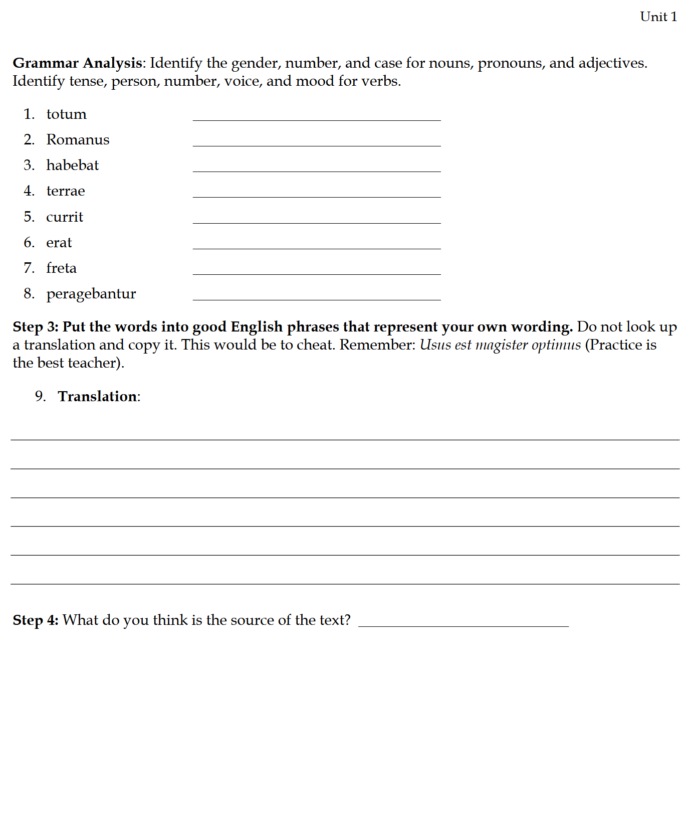 Legamus Latinam II: Latin Two Workbook