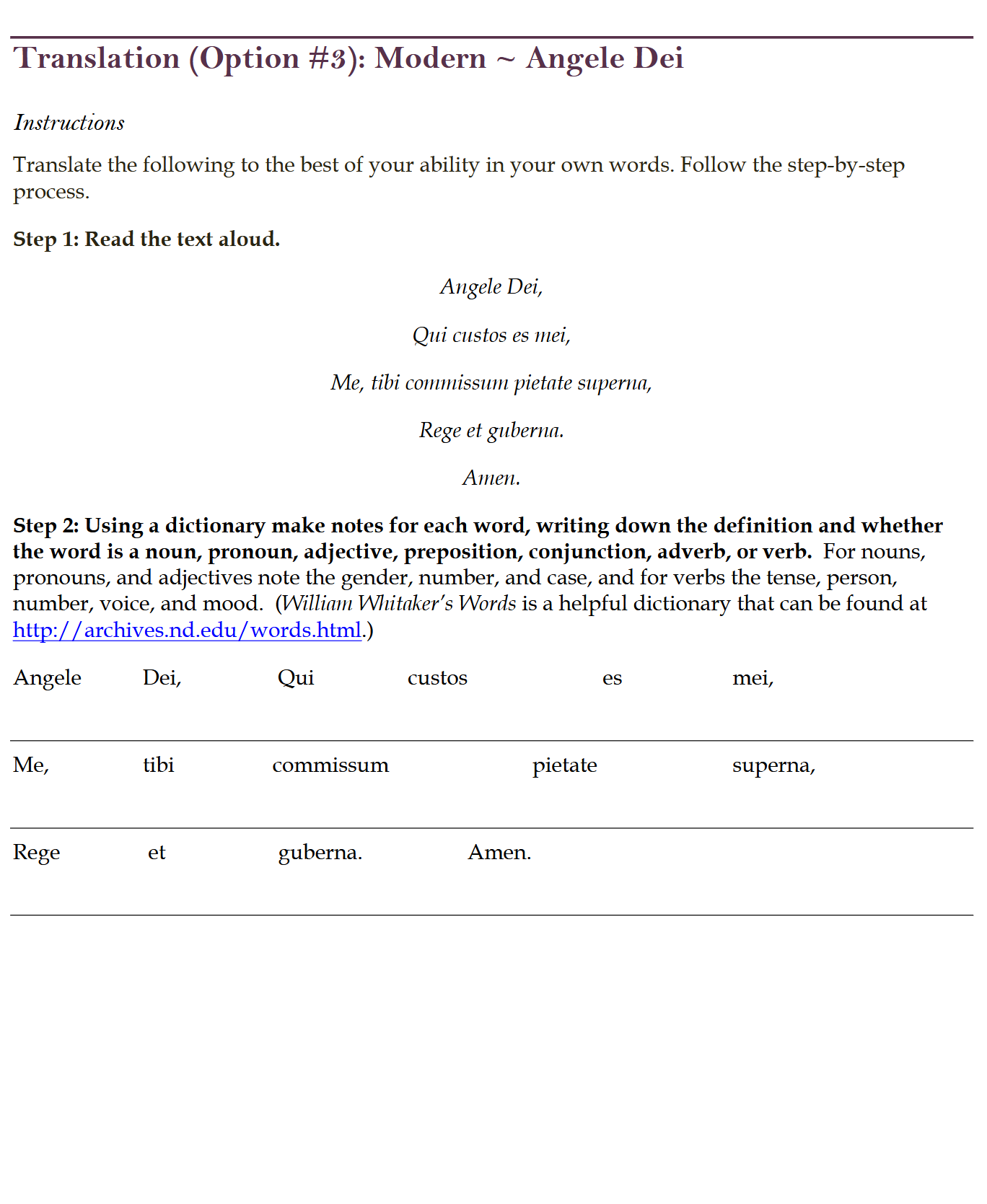 Legamus Latinam II: Latin Two Workbook