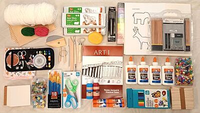 Schola Rosa K-6 - ART Textbook and Supplies Kit (up to 4 students) - Cycle 1