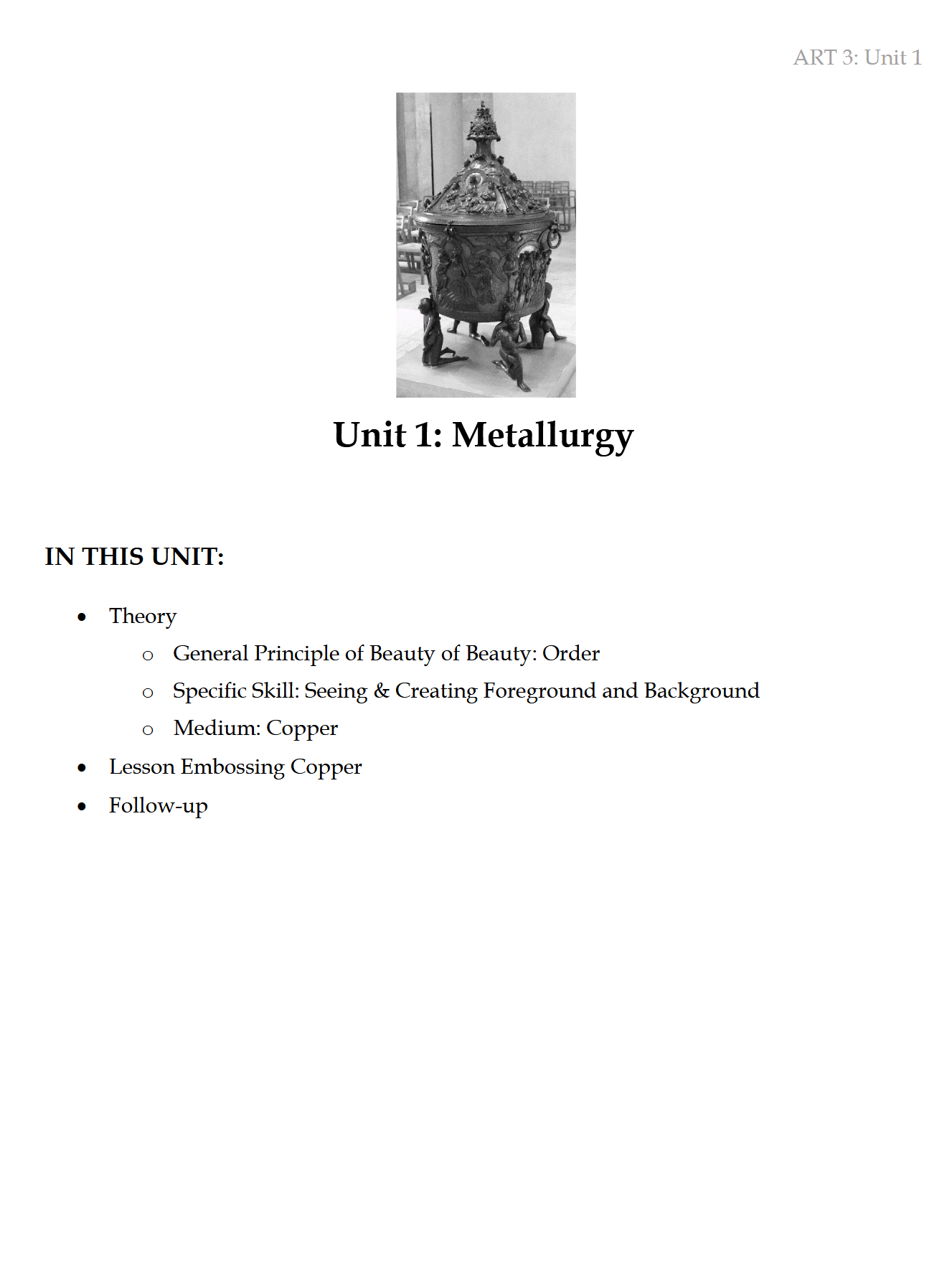 ART III: Theme: Modern Times ART III: Theme: Modern Times
