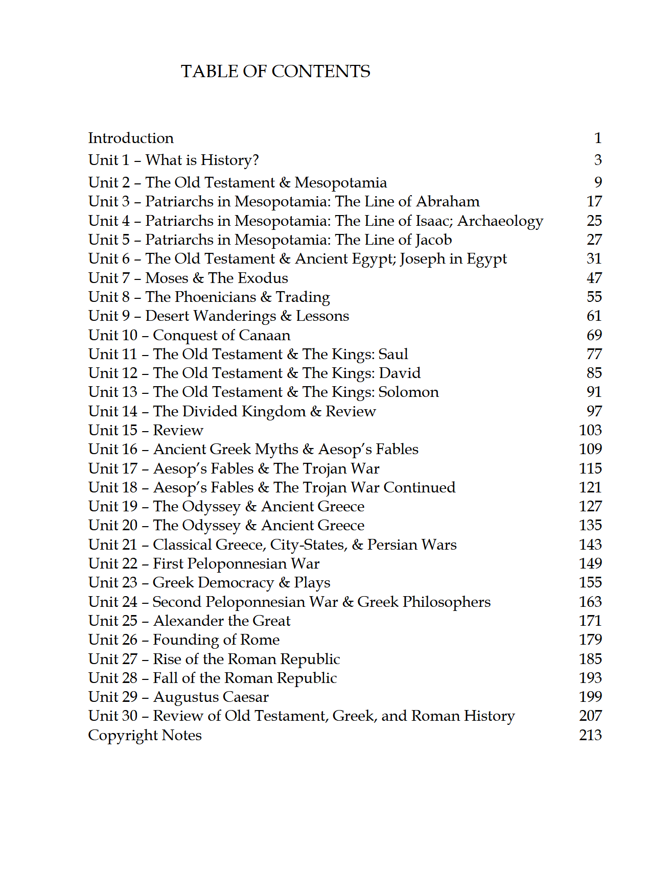 History 2-3: Ancient & Classical Times - Schola Rosa Cycle 1 History 2-3: Ancient & Classical Times - Schola Rosa Cycle 1