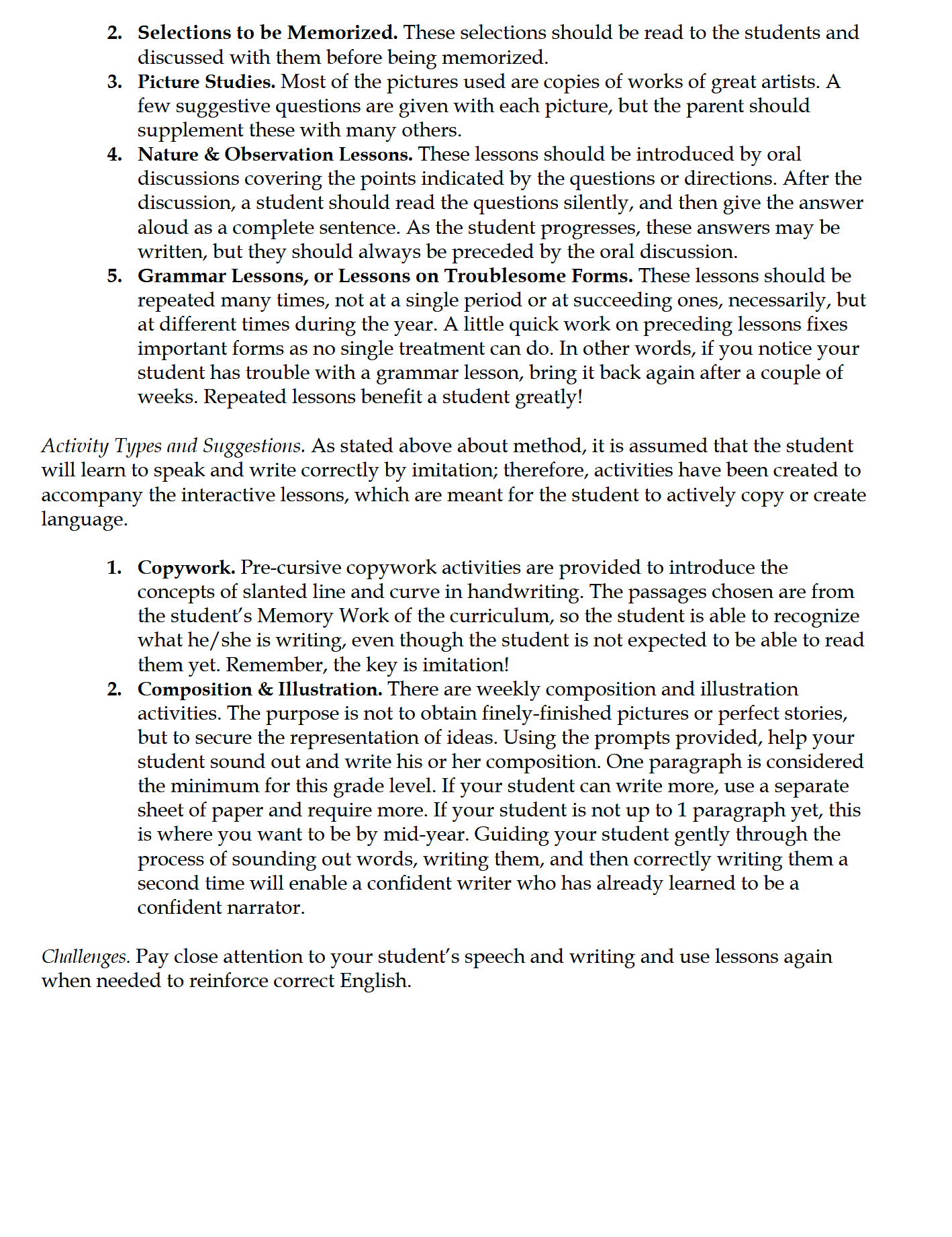 Language Arts 2-3: Schola Rosa Cycle 1 Language Arts 2-3: Schola Rosa Cycle 1