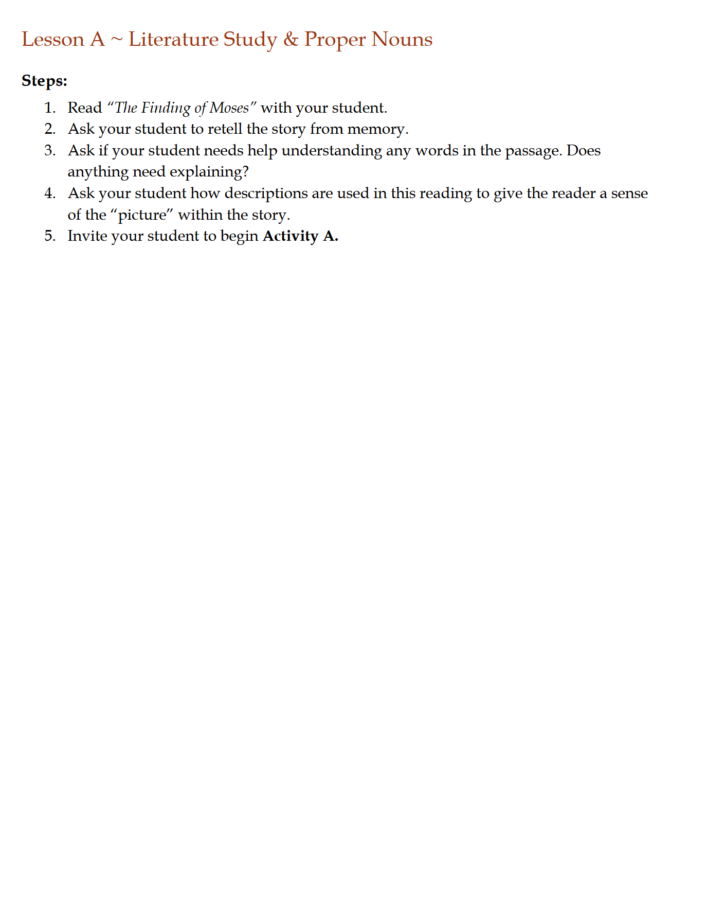 Language Arts 4-6: Schola Rosa Cycle 1 Language Arts 4-6: Schola Rosa Cycle 1