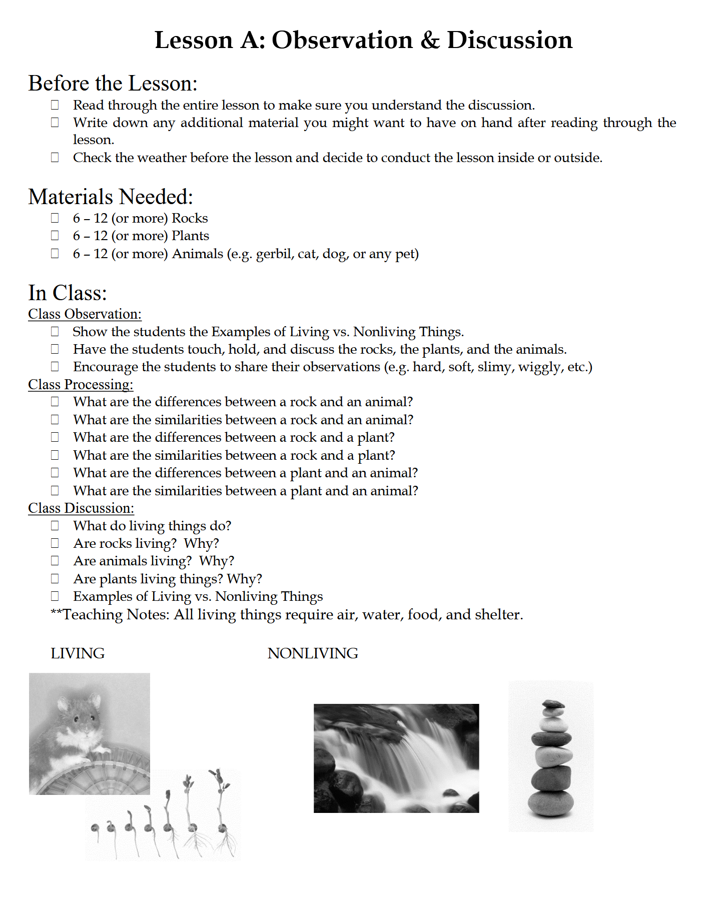 Science 2-3: Plant and Animal Life: Schola Rosa Cycle 1 Science 2-3: Plant and Animal Life: Schola Rosa Cycle 1