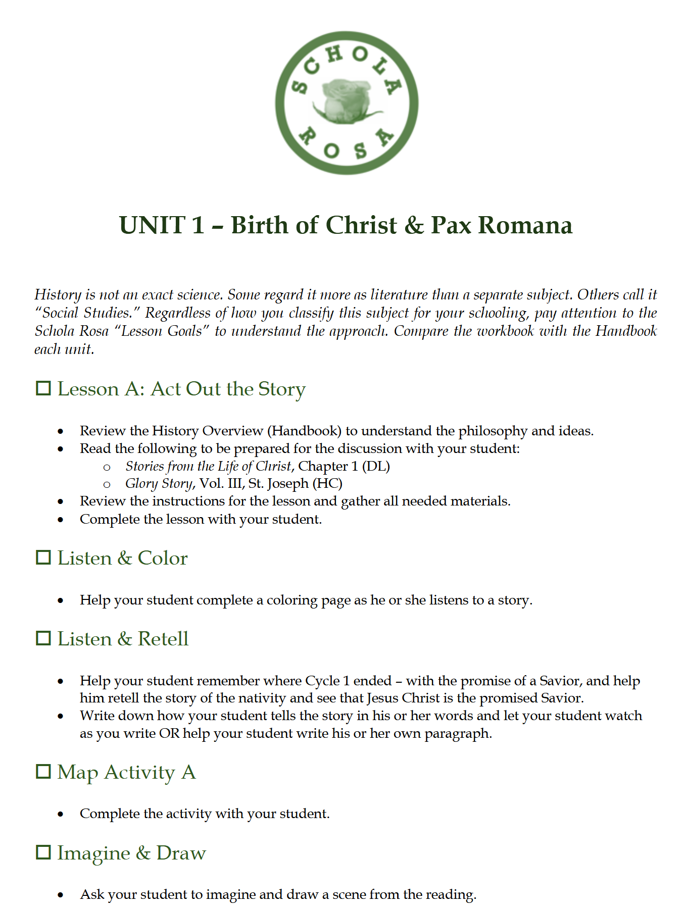 History 2-3: The Christian Age - Schola Rosa Cycle 2 History 2-3: The Christian Age - Schola Rosa Cycle 2