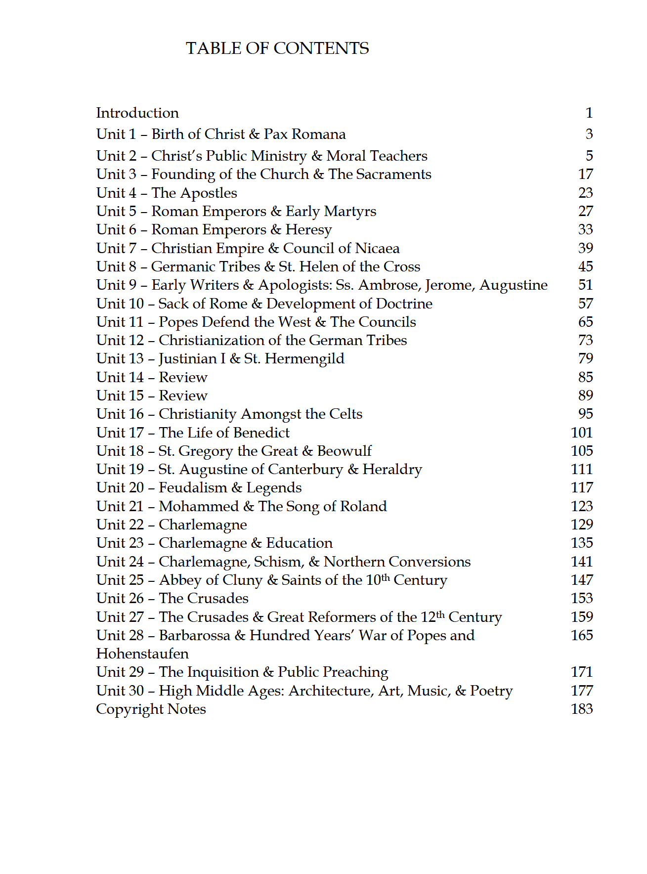 History K-1: The Christian Age: Schola Rosa Cycle 2 History K-1: The Christian Age: Schola Rosa Cycle 2