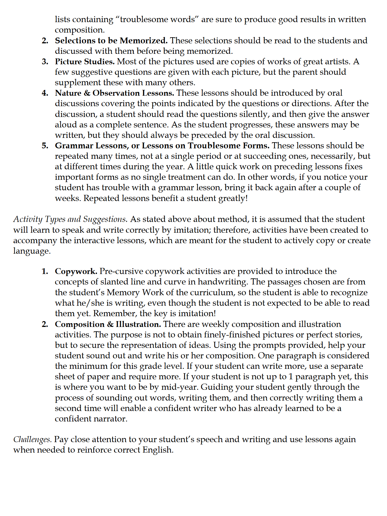 Language Arts 2-3: Schola Rosa Cycle 2 Language Arts 2-3: Schola Rosa Cycle 2