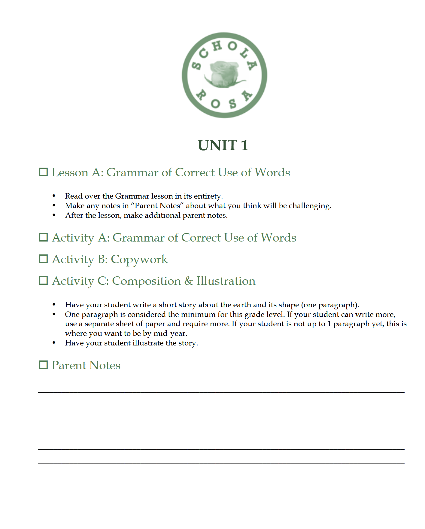 Language Arts 2-3: Schola Rosa Cycle 2 Language Arts 2-3: Schola Rosa Cycle 2