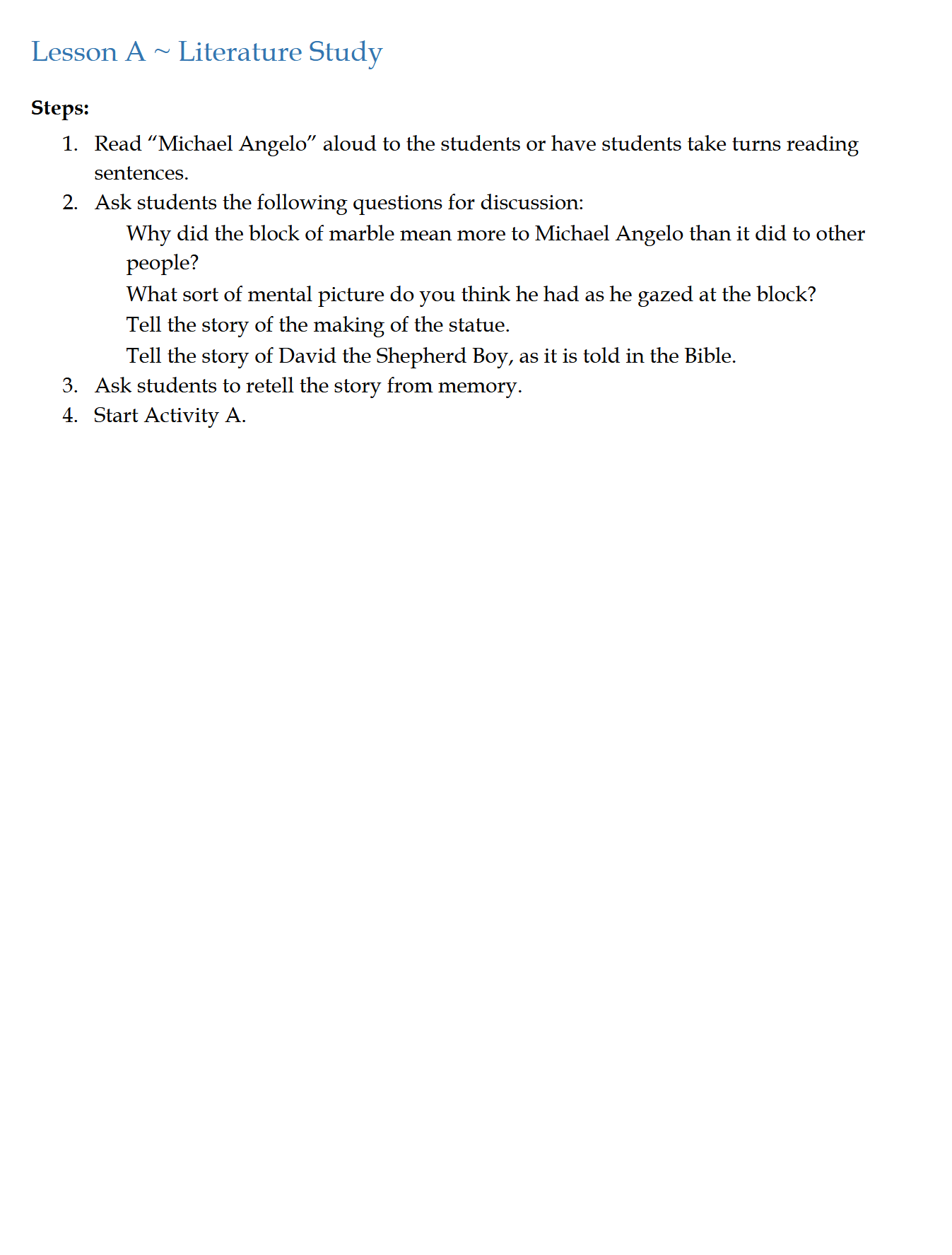 Language Arts 4-6: Schola Rosa Cycle 3 Language Arts 4-6: Schola Rosa Cycle 3