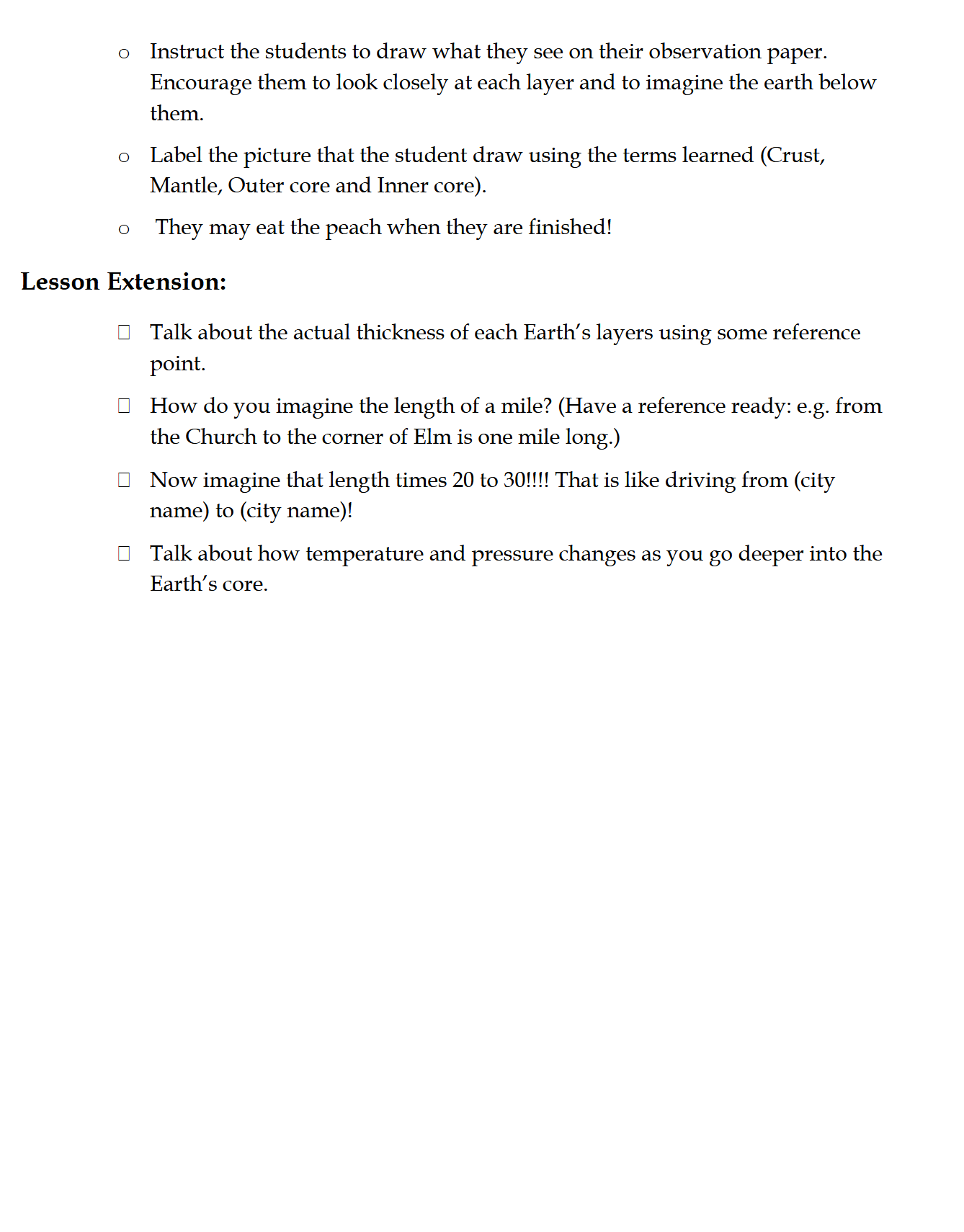 Science K-1: Earth Science: Schola Rosa Cycle 2 Science K-1: Earth Science: Schola Rosa Cycle 2