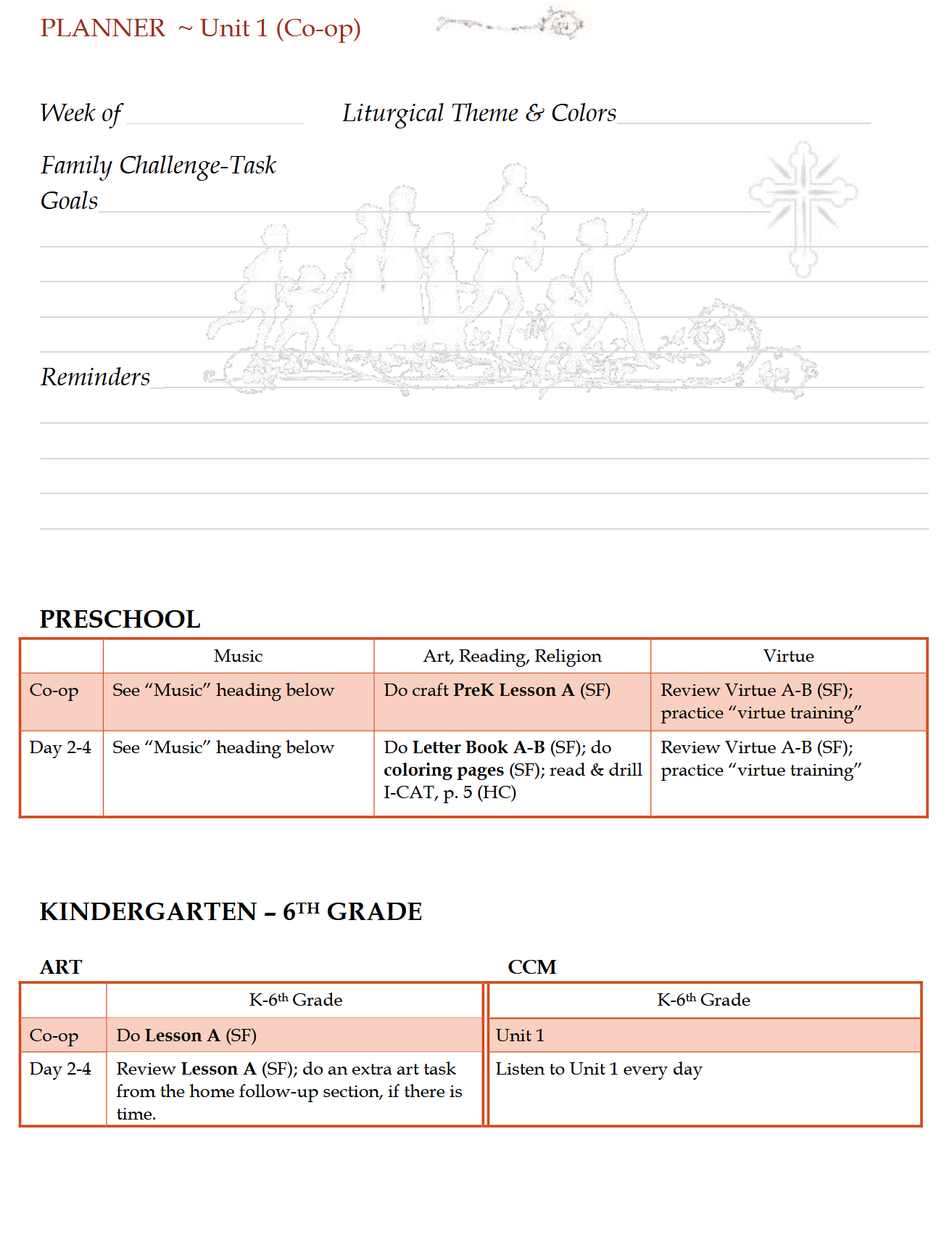 Schola Rosa Handbook (K-6th): Cycle 1 Schola Rosa Handbook (K-6th): Cycle 1