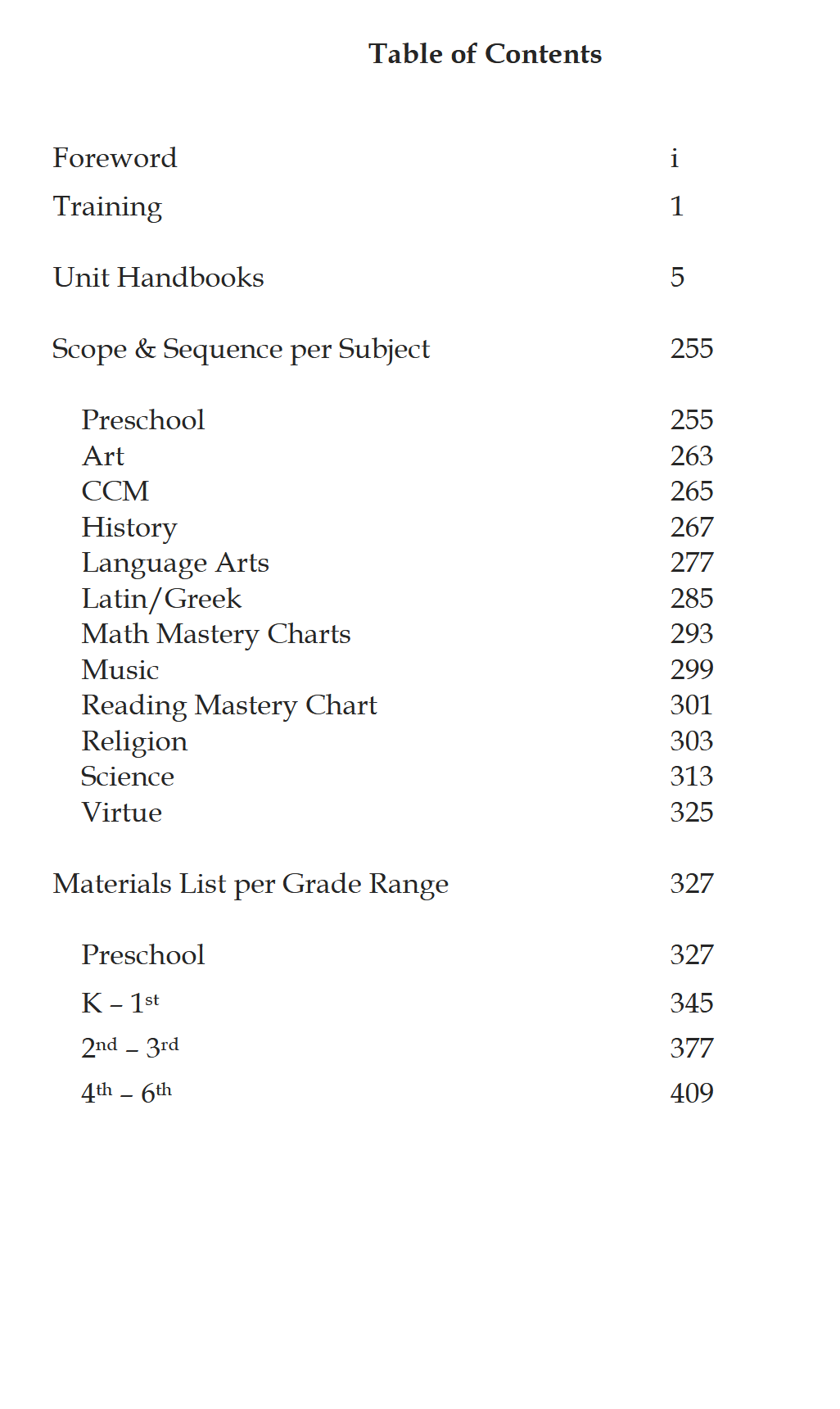 Schola Rosa Handbook (K-6th): Cycle 1 Schola Rosa Handbook (K-6th): Cycle 1