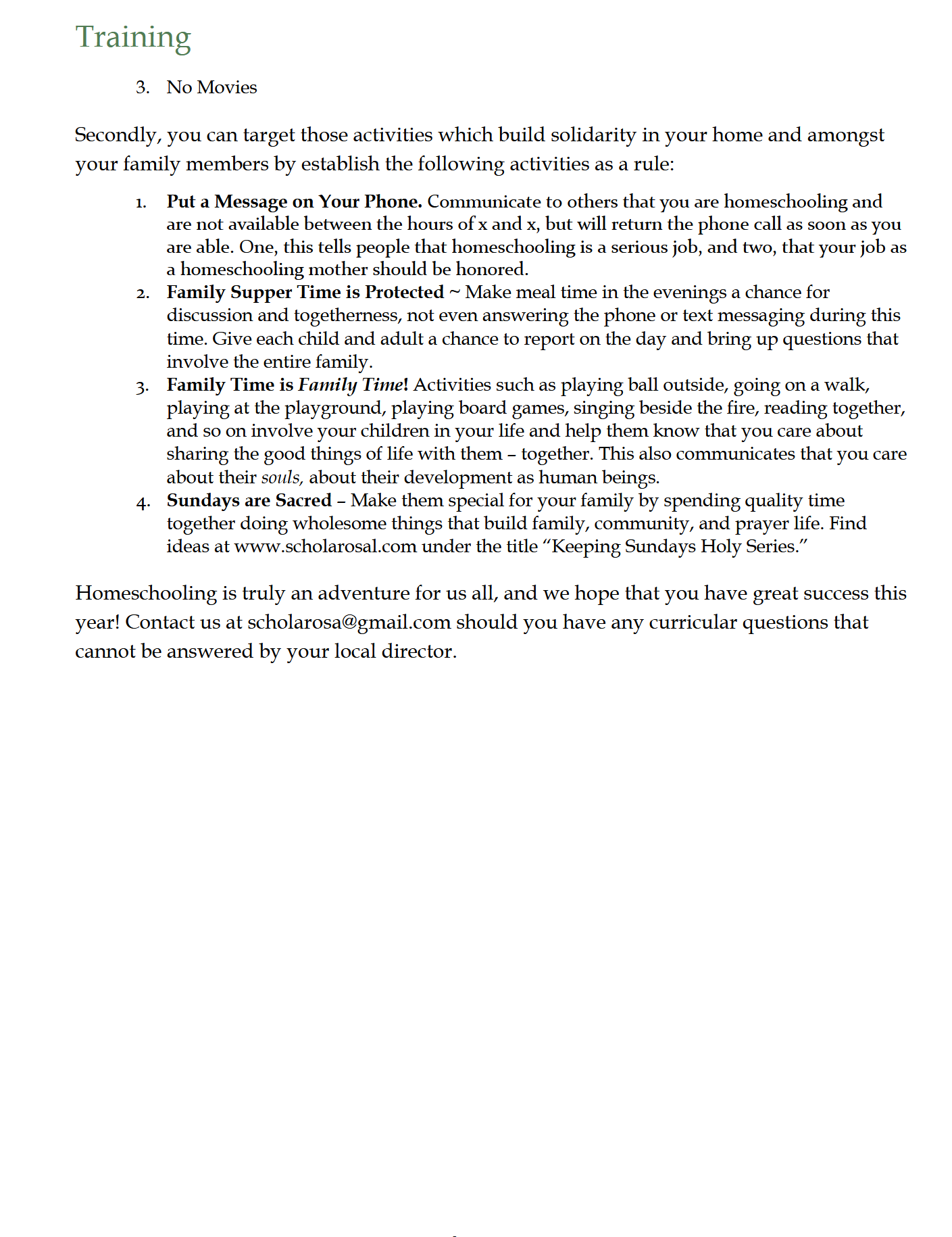 Schola Rosa Handbook (K-6th): Cycle 2 Schola Rosa Handbook (K-6th): Cycle 2