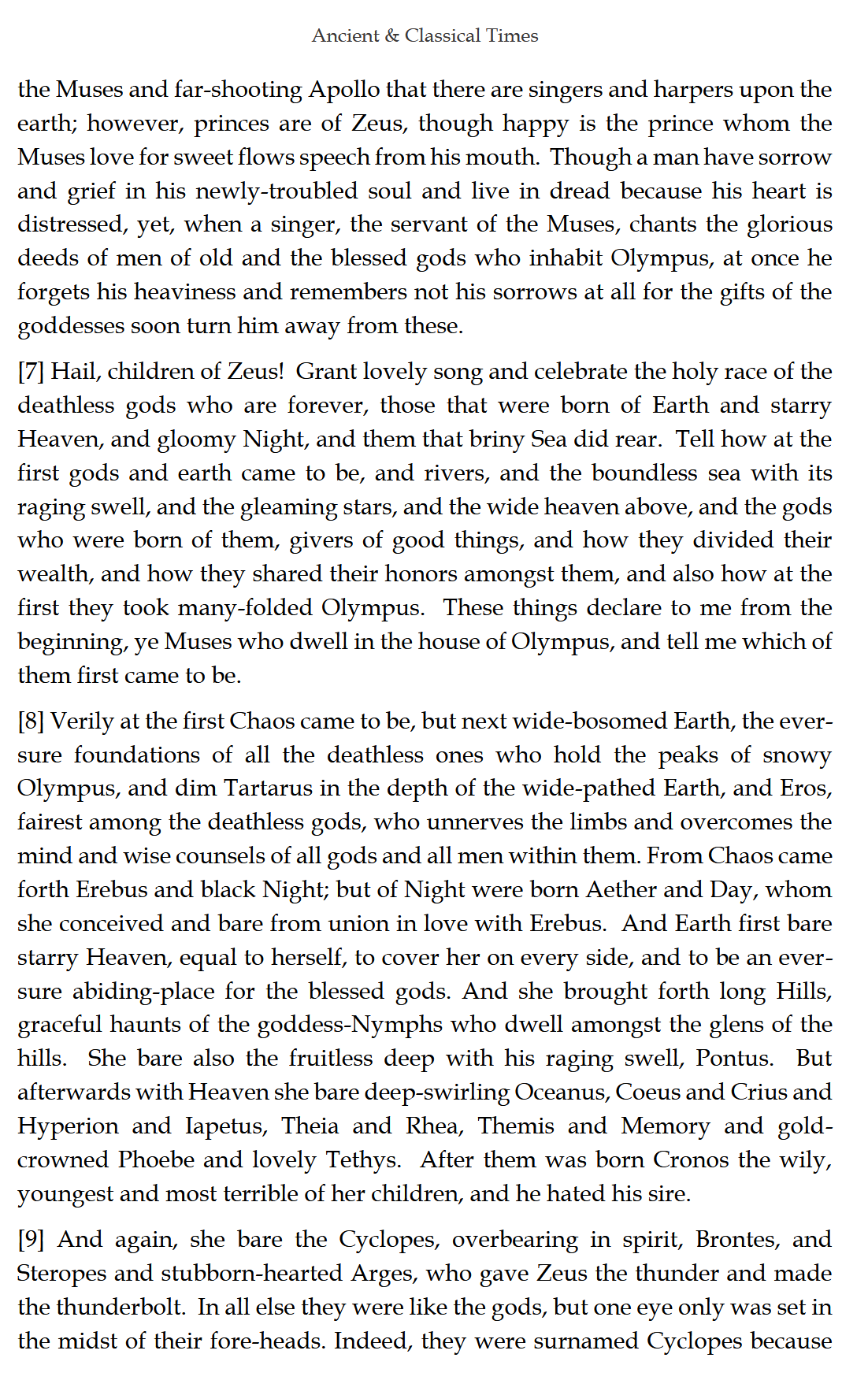 Ancient & Classical Times READER: Traditio Nostra I Ancient & Classical Times READER: Traditio Nostra I