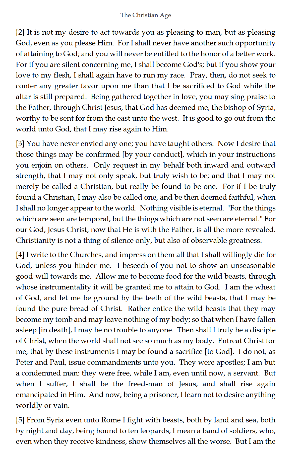 The Christian Age READER: Traditio Nostra II The Christian Age READER: Traditio Nostra II