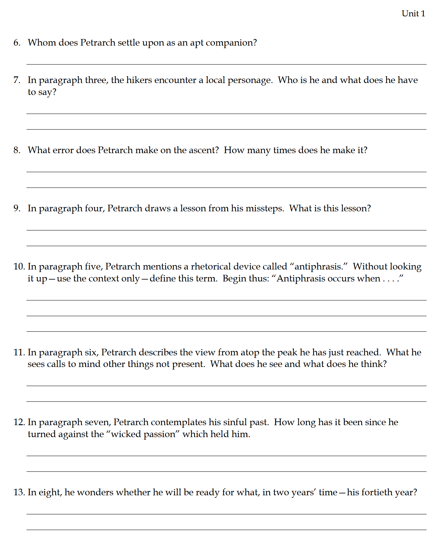 Modern Times WORKBOOK: Traditio Nostra III Modern Times WORKBOOK: Traditio Nostra III