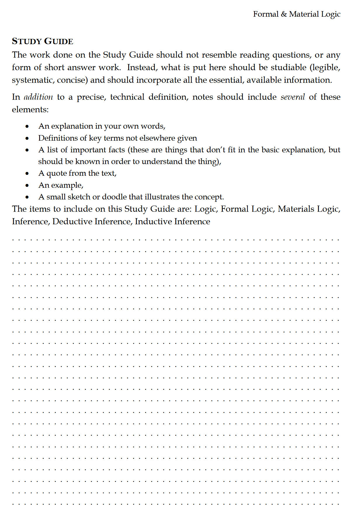 Advanced Logic Trivium Studies II