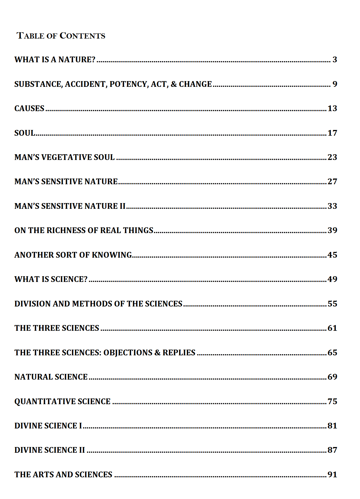 Nature, Man, & Science READER: Trivium Studies 3 Nature, Man, & Science READER: Trivium Studies 3