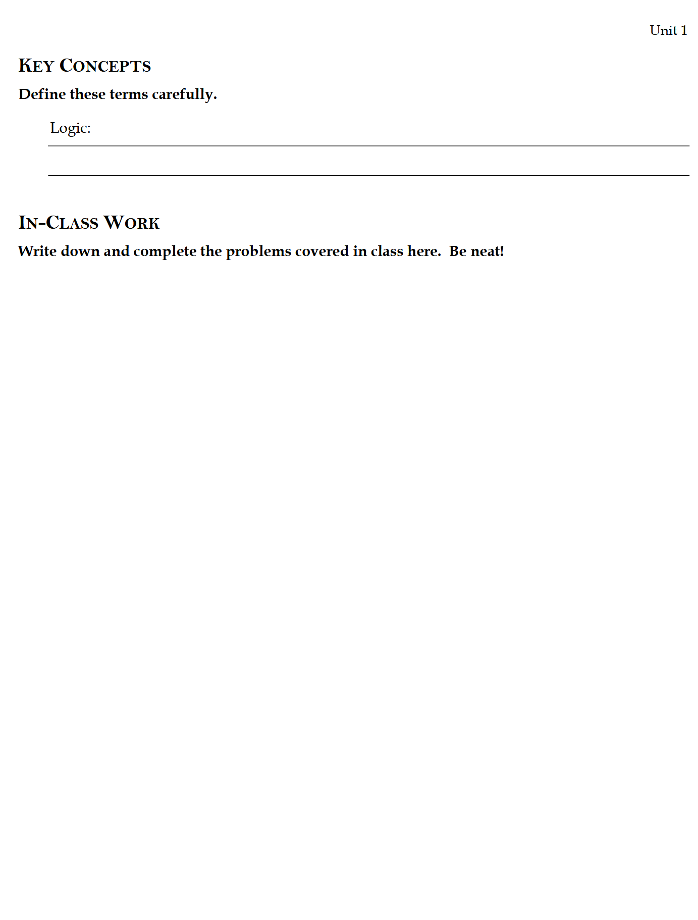 TPT Primer: Introduction to Logic Workbook TPT Primer: Introduction to Logic Workbook