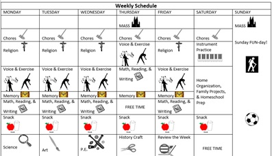 Weekly Schedule Image